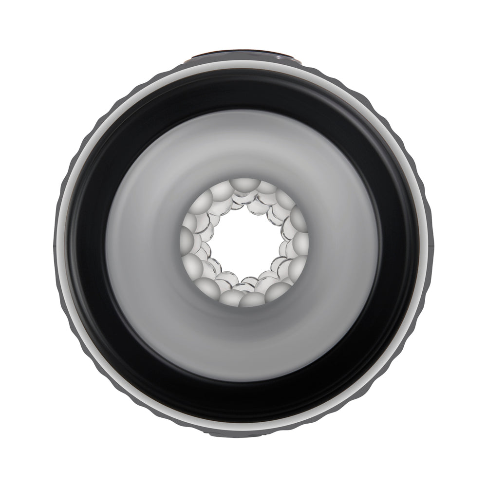Gender X Barrel Of Fun Rechargeable Open-Ended Vibrating Stroker Black - Fantasies Boutique