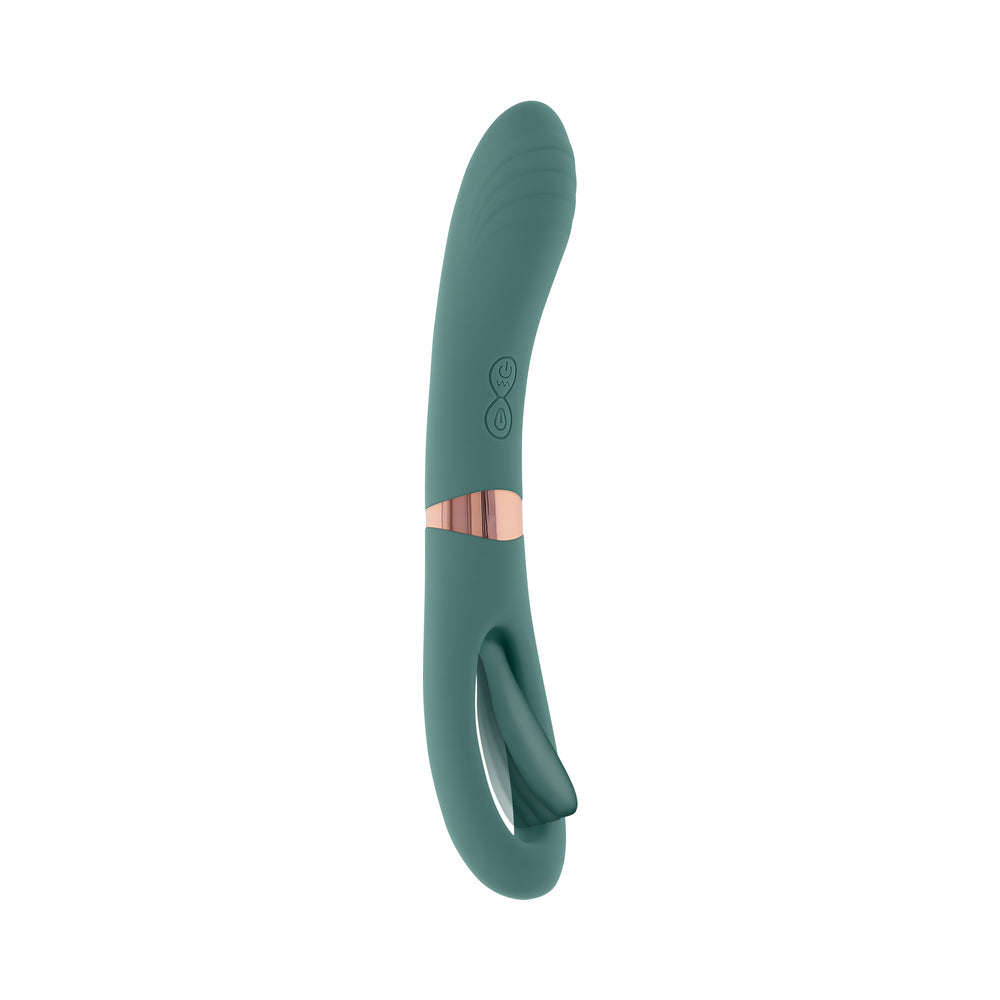 Evolved Chick Flick Rechargeable Vibrator with Flicker Silicone Mint - Fantasies Boutique