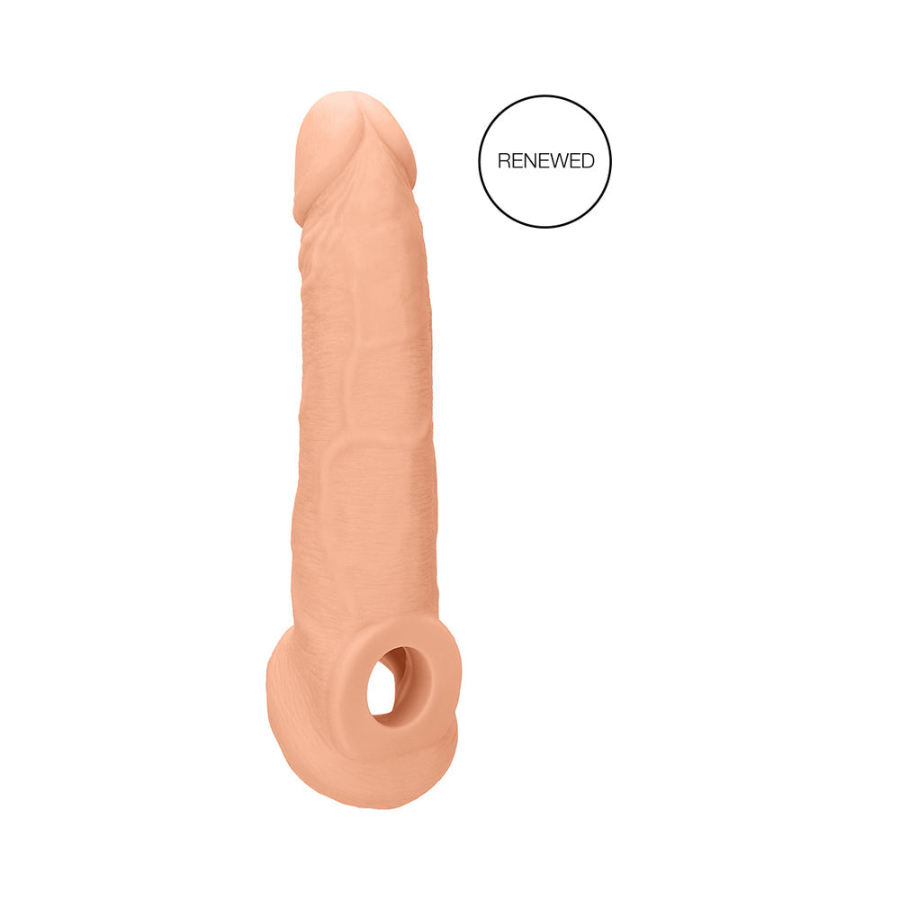 RealRock Realistic 9 in. Penis Sleeve Extender Sling Beige - Fantasies Boutique
