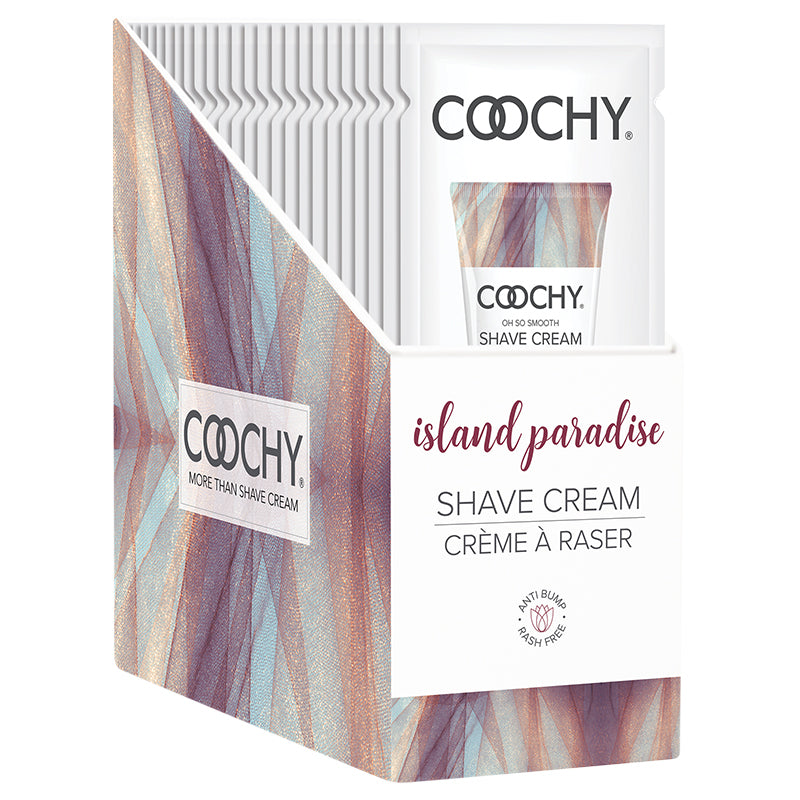 Coochy Shave Cream Island Paradise 24pc Foil Display - Fantasies Boutique