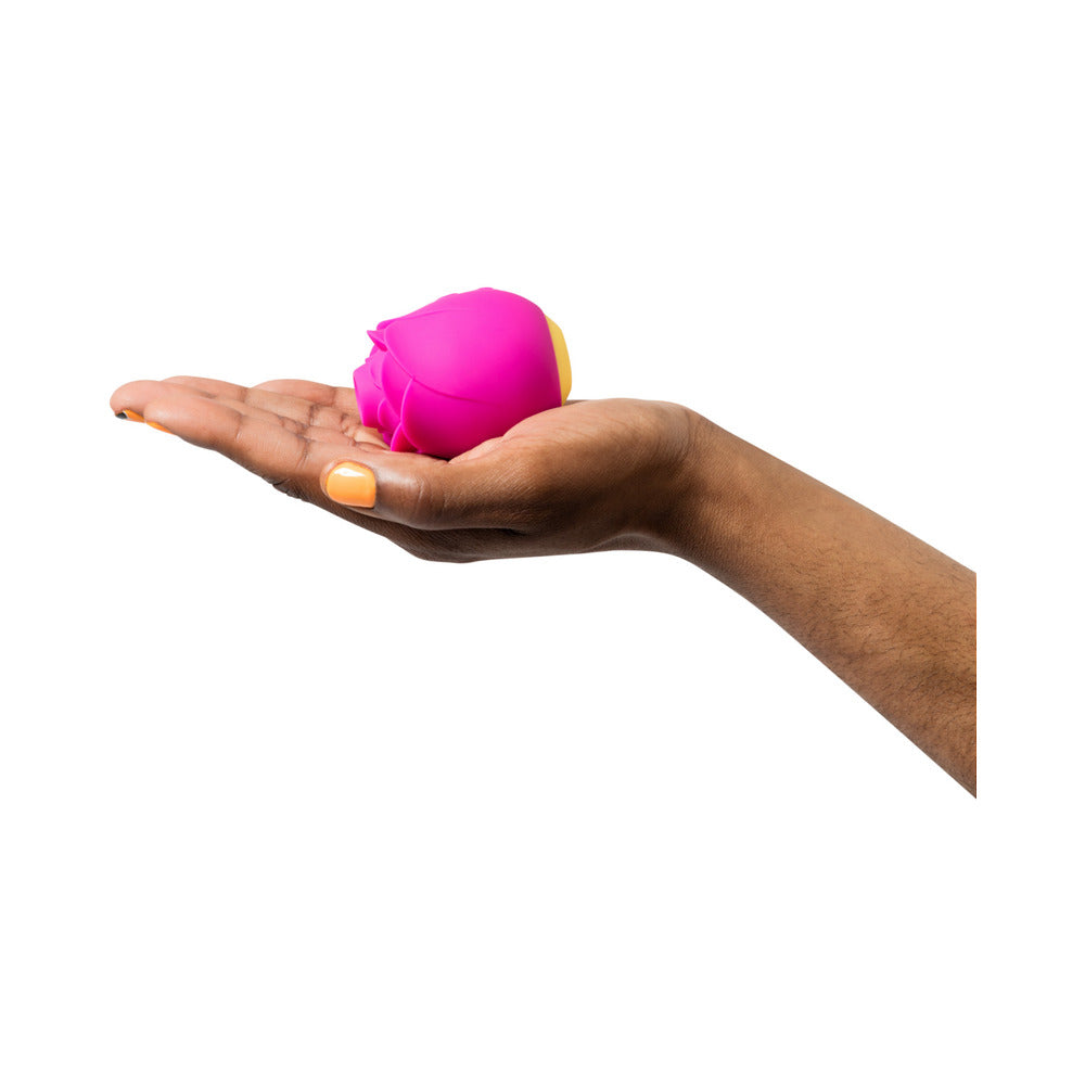 ROMP Rose Rechargeable Silicone Pleasure Air Clitoral Vibrator Pink - Fantasies Boutique