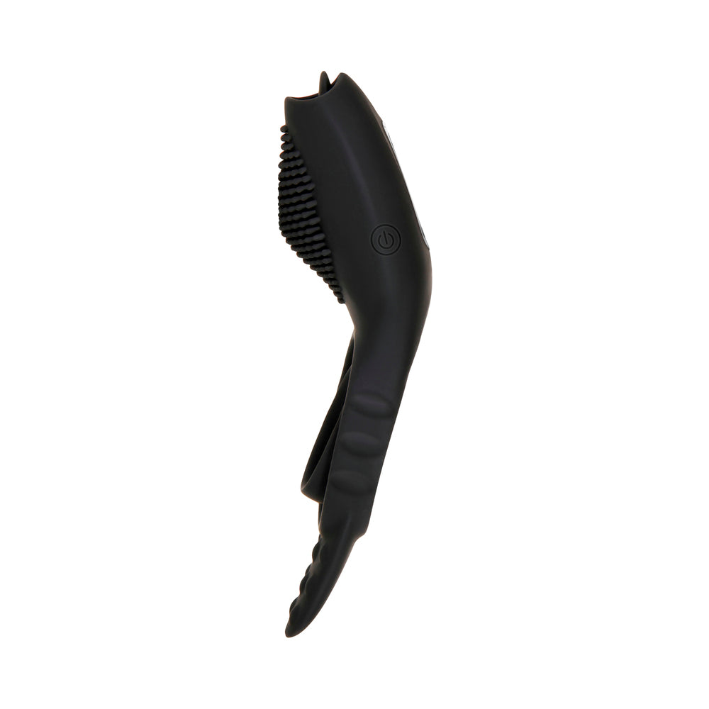 Zero Tolerance Mr. Flicker Remote-Controlled Flicking Tongue Vibrating Cockring Black - Fantasies Boutique