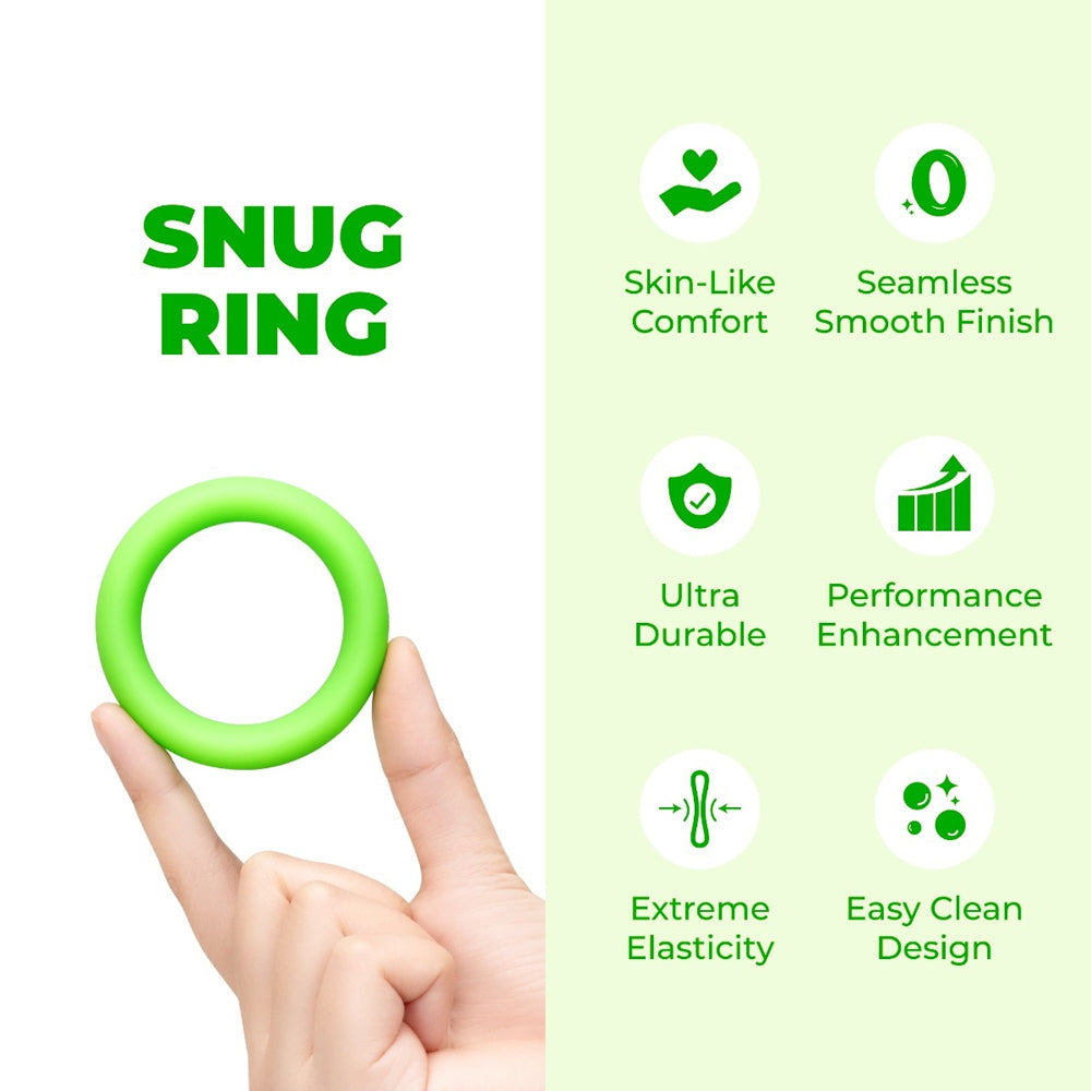 b-Vibe Snug Ring 45mm Snug Fit Silicone C-Ring Green