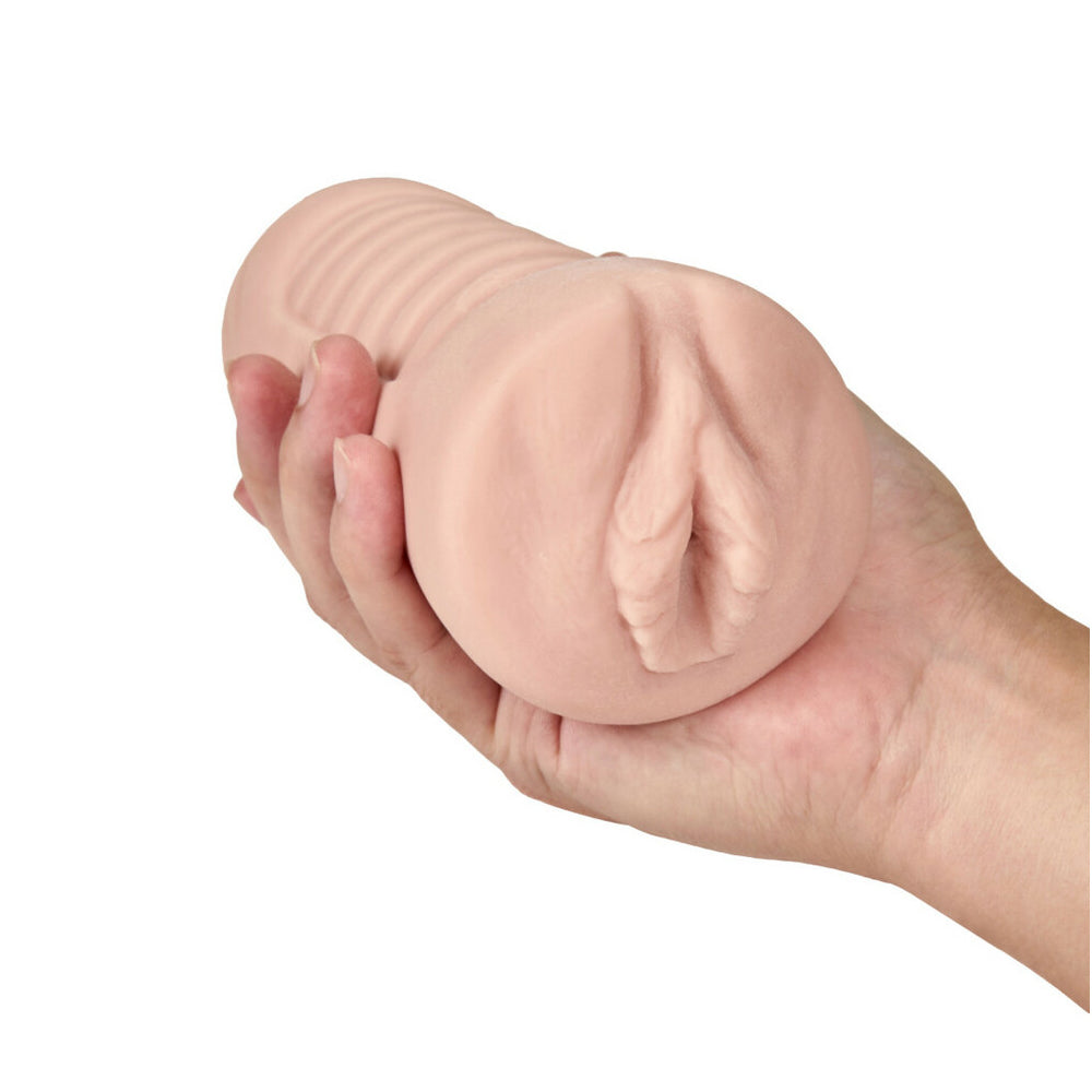 M Elite Soft + Wet Annabella Vagina Stroker with Bullet Vibrator Beige - Fantasies Boutique