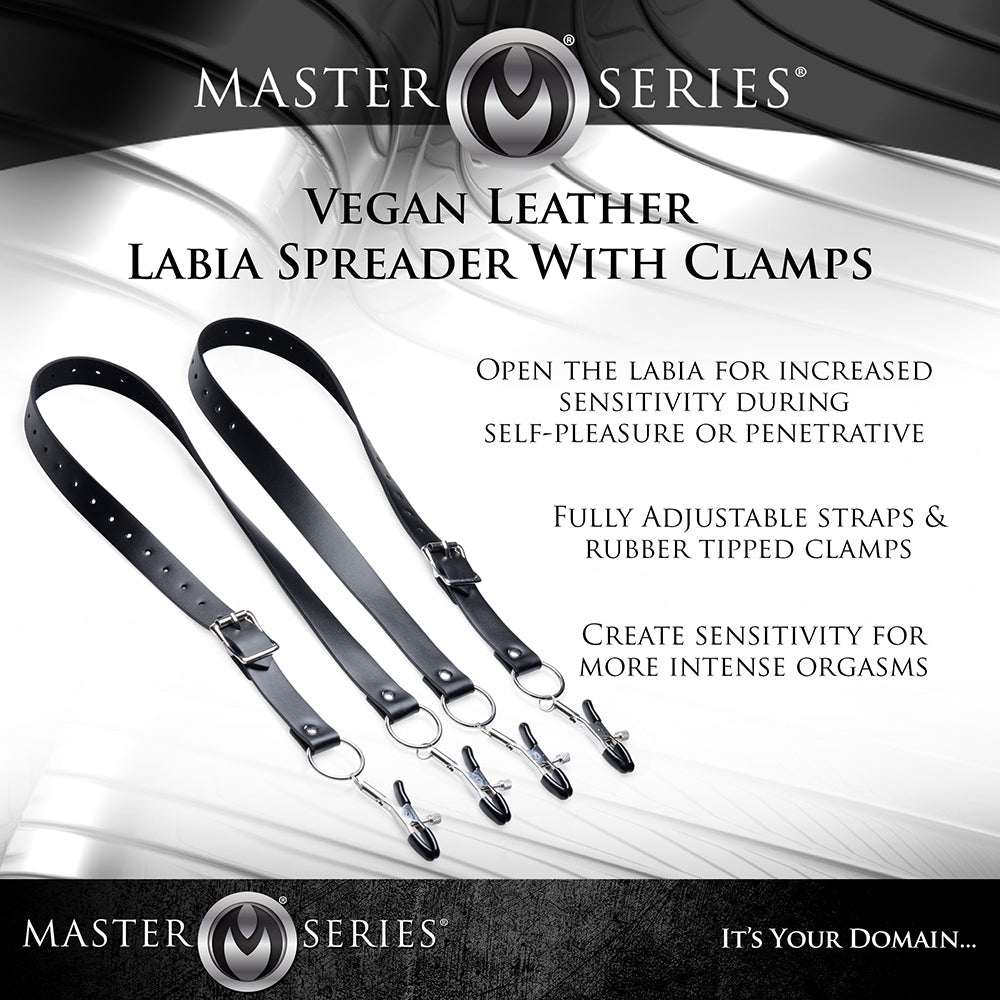 Master Series Spread Labia Spreader Straps With Clamps - Fantasies Boutique