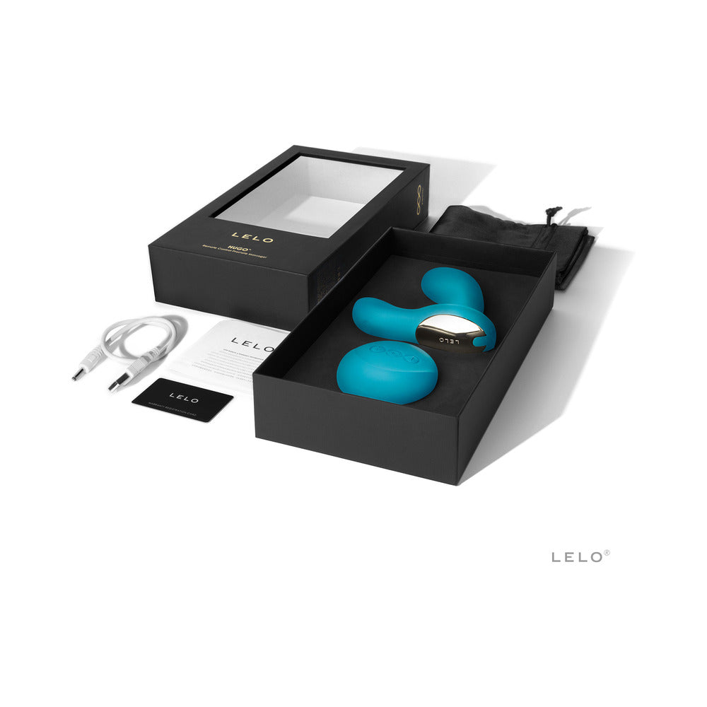 LELO HUGO Rechargeable Remote Control Prostate Vibrator Ocean Blue - Fantasies Boutique