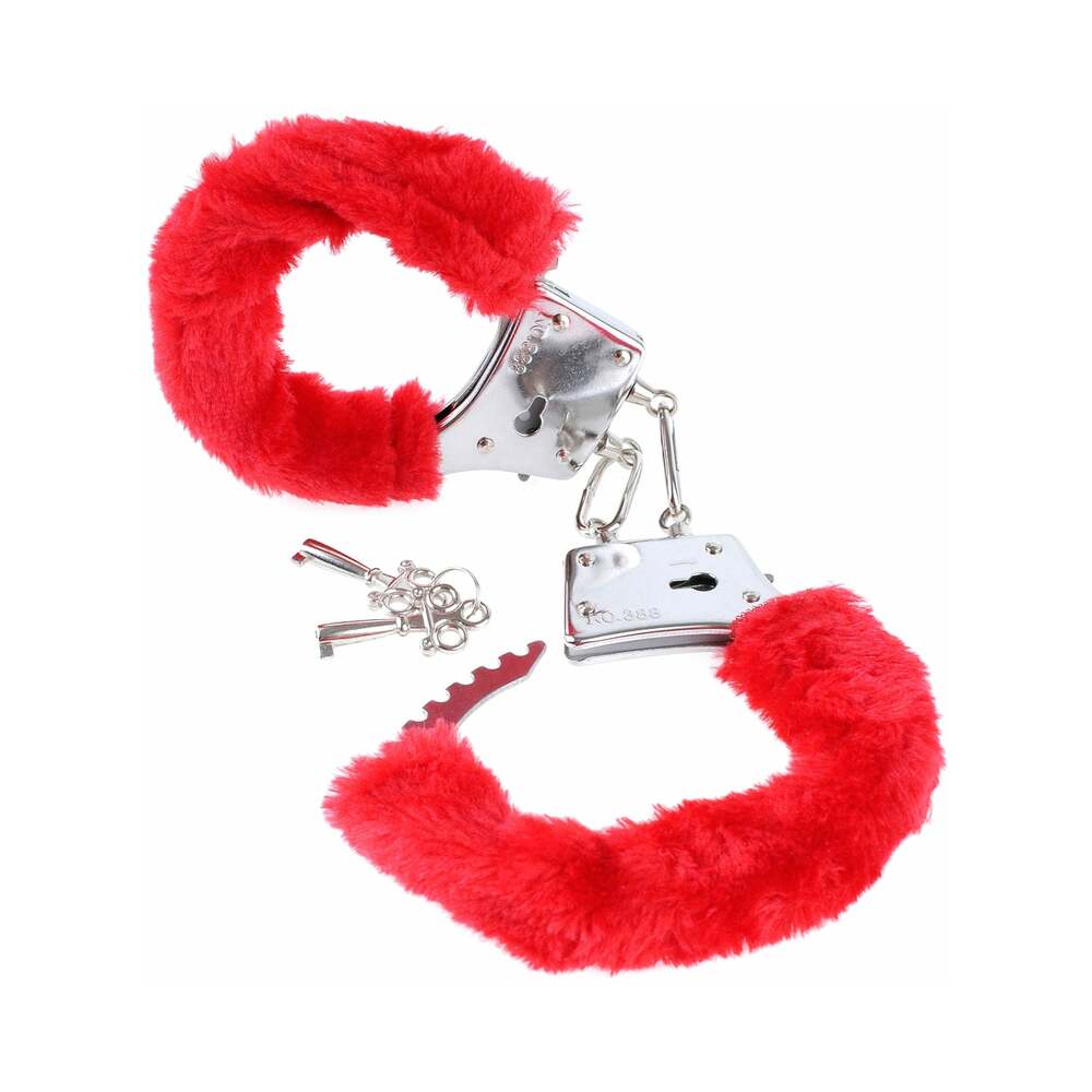 Fetish Fantasy Series Beginner's Furry Cuffs Red - Fantasies Boutique