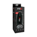PDX Elite Motobator 2 Rechargeable Thrusting Vibrating Masturbator Clear/Black - Fantasies Boutique