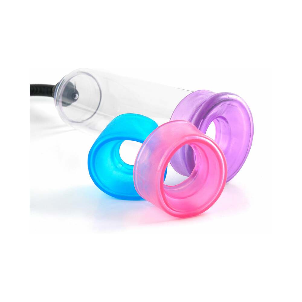 Pump Worx 4-Piece Cock Trainer Pump System Clear/Assorted - Fantasies Boutique