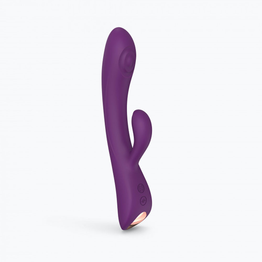 Love to Love Bunny & Clyde Rechargeable Tapping Rabbit Silicone Vibrator Purple Rain - Fantasies Boutique