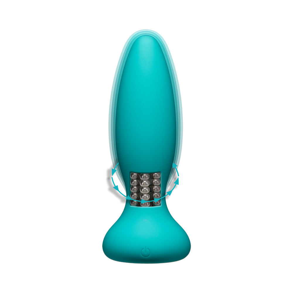 A-Play Rimmer Experienced Rechargeable Silicone Anal Plug with Remote Teal - Fantasies Boutique