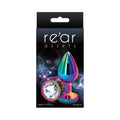 Rear Assets Metal Anal Plug Medium Multicolor/Clear - Fantasies Boutique