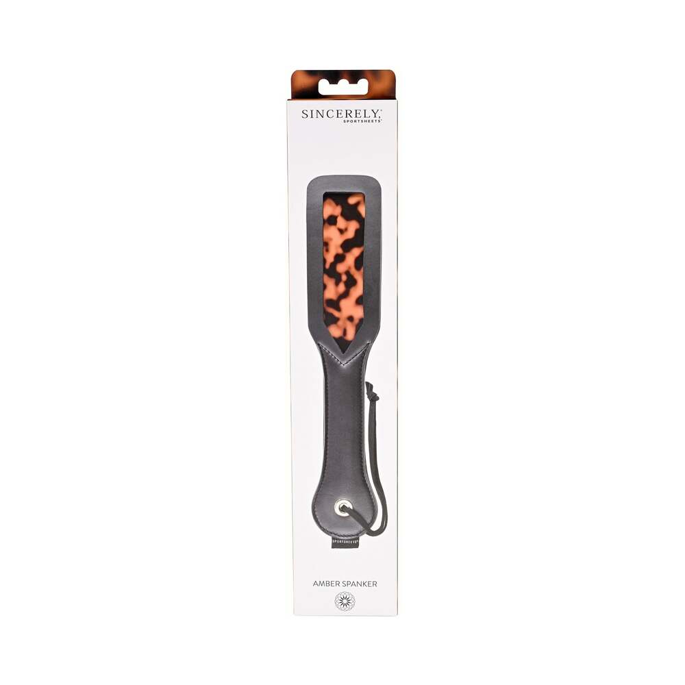 Sincerely, Sportsheets Amber Layered Spanker Tortoiseshell - Fantasies Boutique