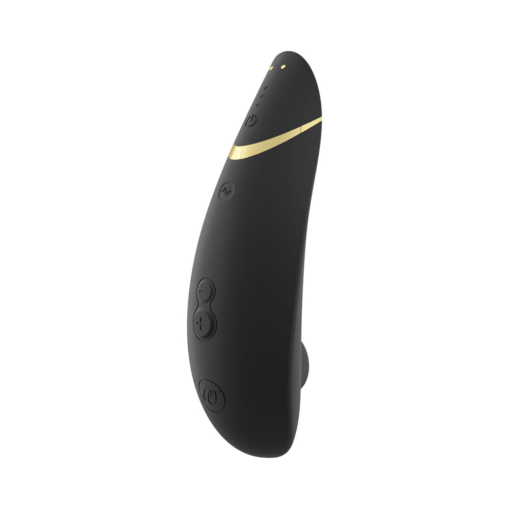 Womanizer Premium 2 Rechargeable Silicone Luxurious Pleasure Air Clitoral Stimulator Black - Fantasies Boutique