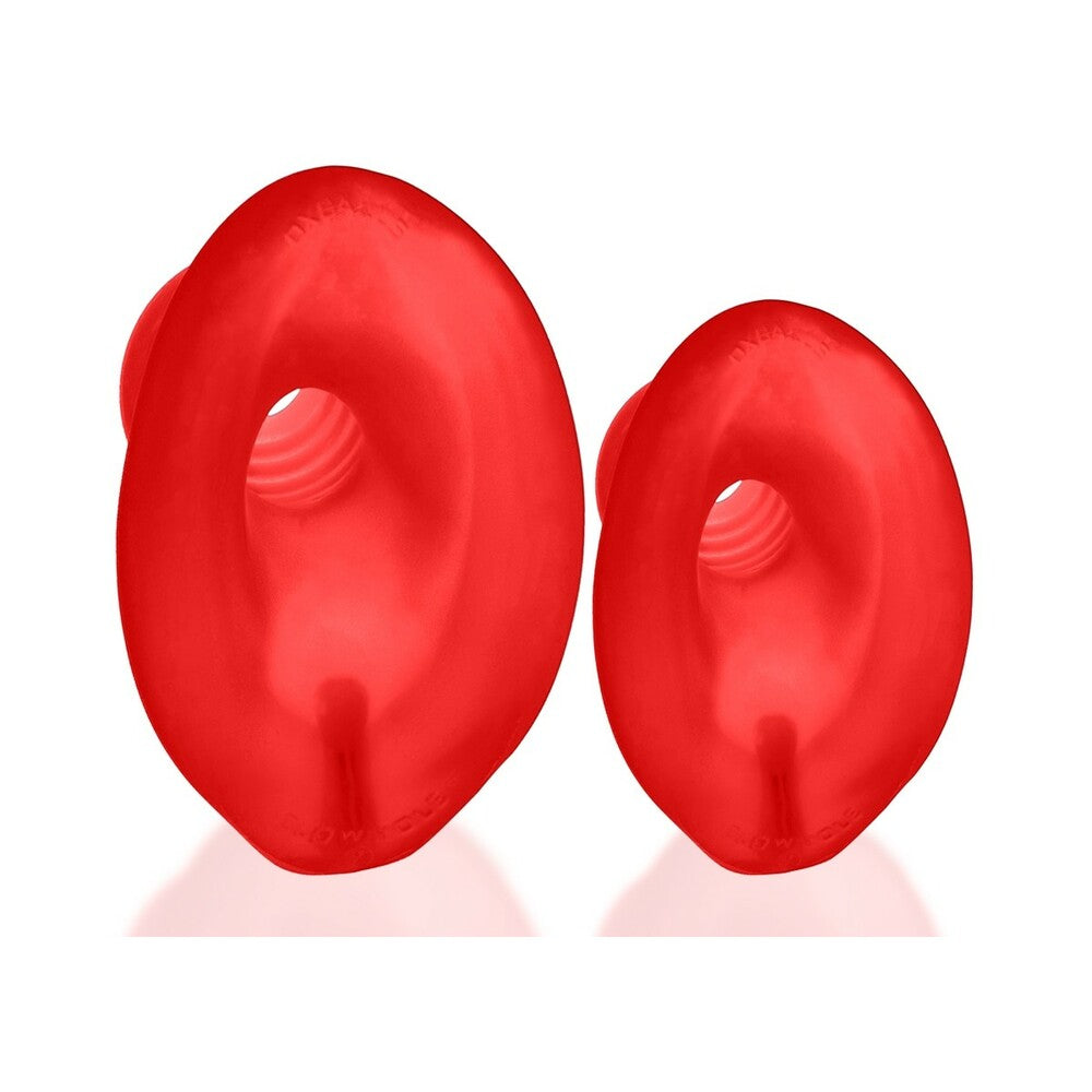 Oxballs Glowhole-2 Hollow Buttplug With LED Insert Large Red Morph - Fantasies Boutique