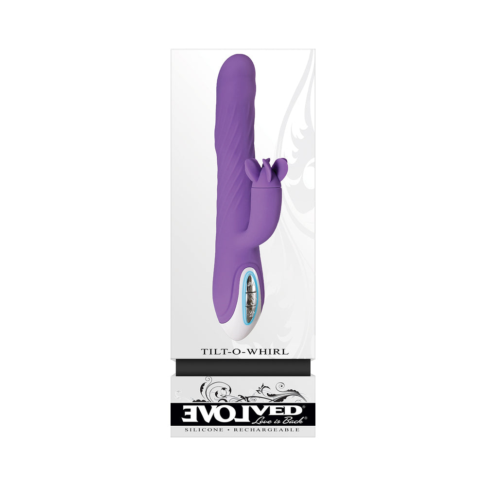 Evolved Tilt-O-Whirl Dual Stimulation Vibrator With Spinning Clit Stimulator Purple - Fantasies Boutique