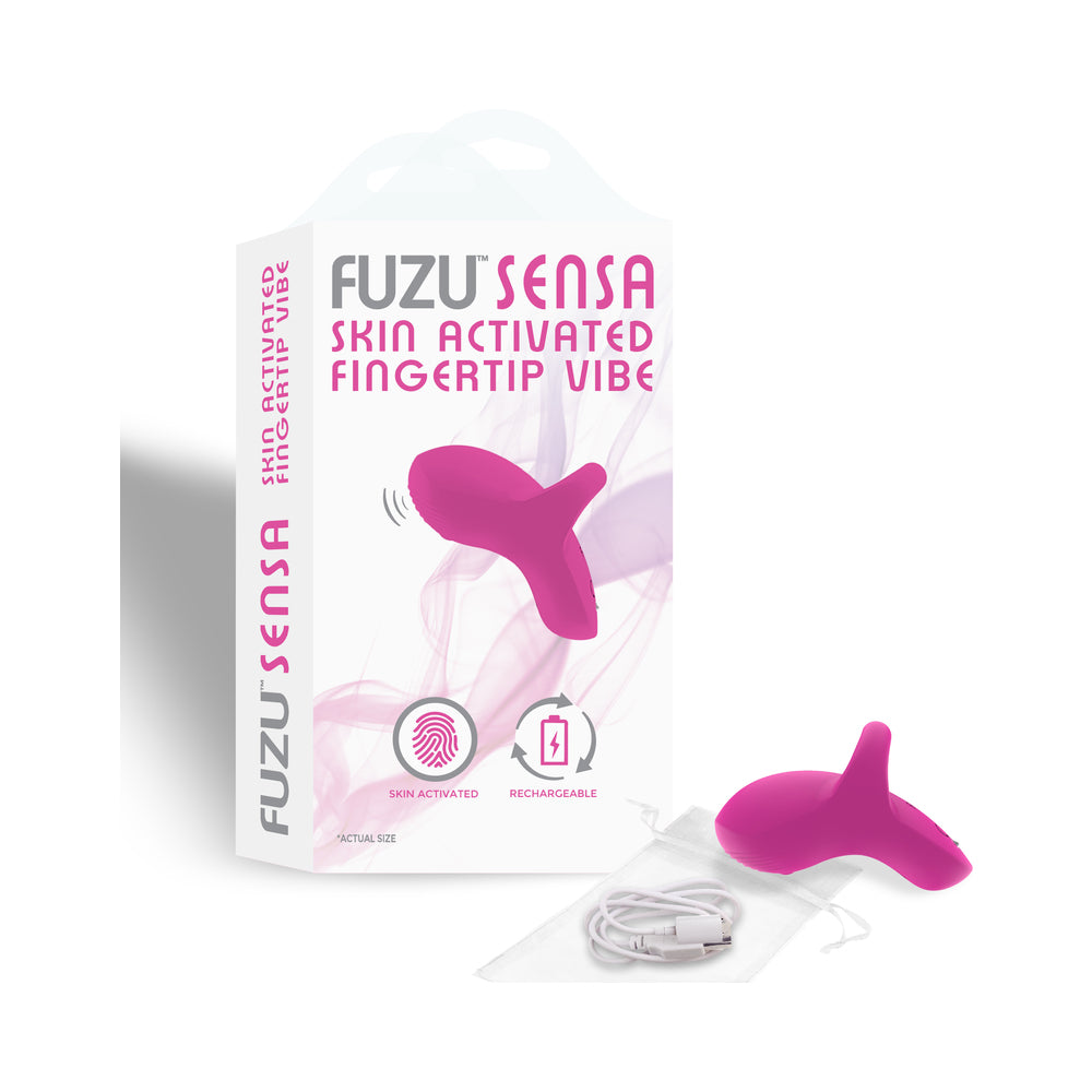 Fuzu Sensa Rechargeable Skin-Activated Fingertip Vibe Pink - Fantasies Boutique