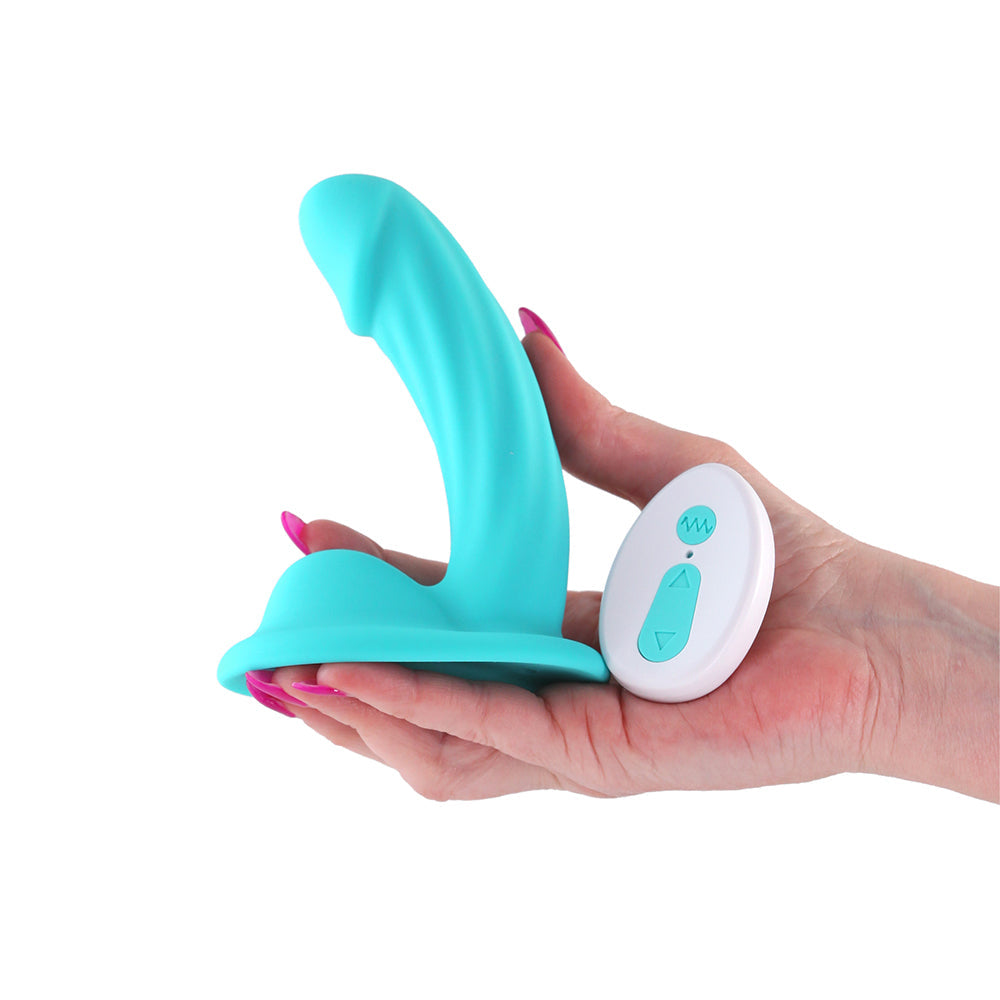 Colours Curve Vibrating 5 in. Dildo Teal
