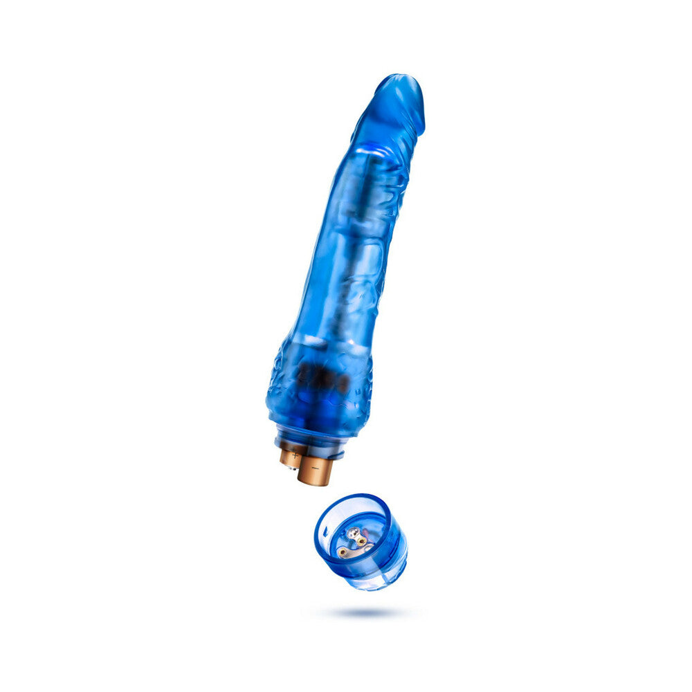B Yours Vibe 7 Realistic 8.75 in. Vibrating Dildo Blue - Fantasies Boutique
