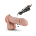 Loverboy The Goalie Remote-Controlled 8 in. Vibrating Dildo with Balls Beige - Fantasies Boutique