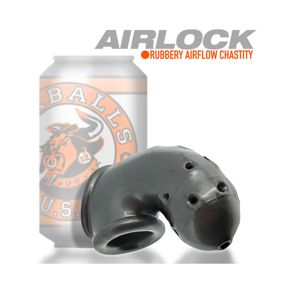 OxBalls Airlock Air-Lite Vented Chastity Steel - Fantasies Boutique