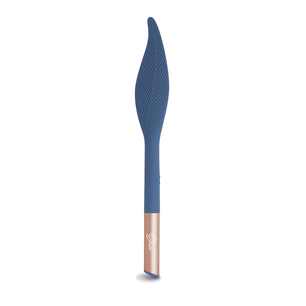 Deia The Feather Vibrating Tickler Silicone Blue - Fantasies Boutique