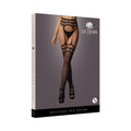 Shots Le Desir Garter belt Stockings With Open Design Black O/S - Fantasies Boutique