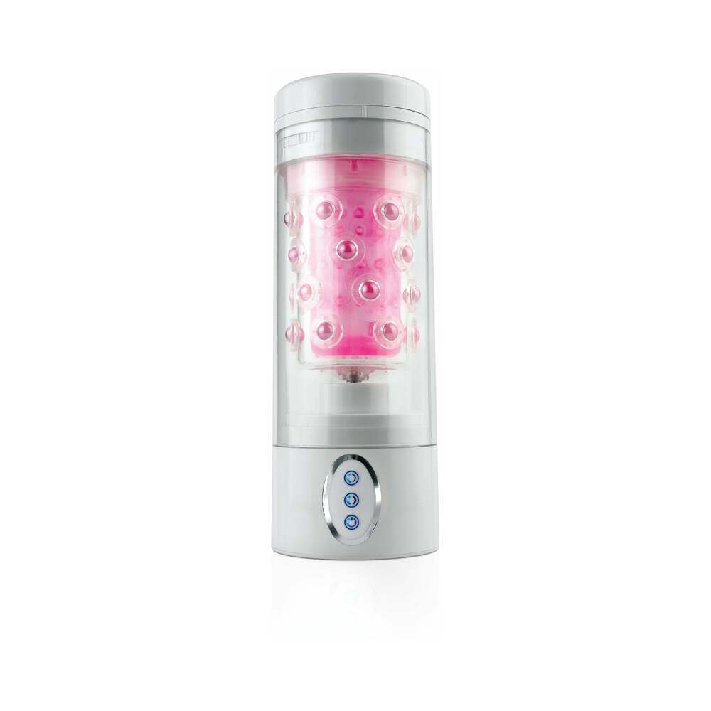 PDX Roto-Bator Pussy Rotating Masturbator Clear/Pink - Fantasies Boutique