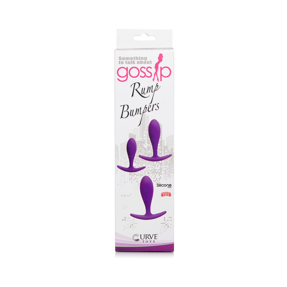 Gossip Rump Bumpers 3-Piece Silicone Anal Plug Training Set Violet - Fantasies Boutique