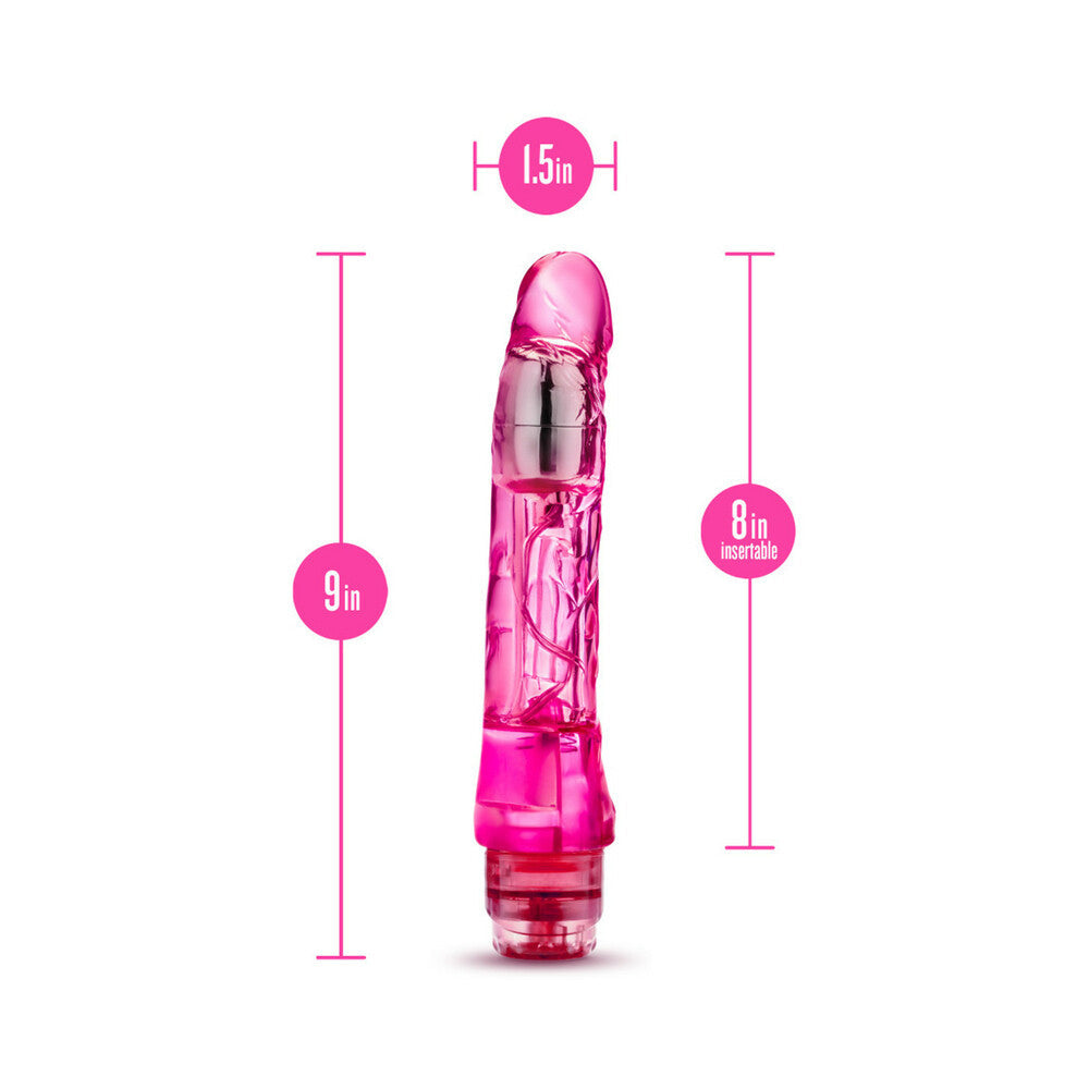 Naturally Yours Mambo Vibe Realistic 9 in. Vibrating Dildo Pink - Fantasies Boutique