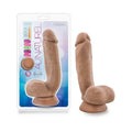Au Naturel Macho 8.5 in. Posable Dual Density Dildo with Balls Tan - Fantasies Boutique