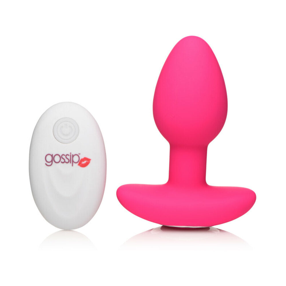 Curve Toys Gossip Pop Rocker Rechargeable Remote-Controlled Silicone Vibrating Anal Plug Magenta - Fantasies Boutique