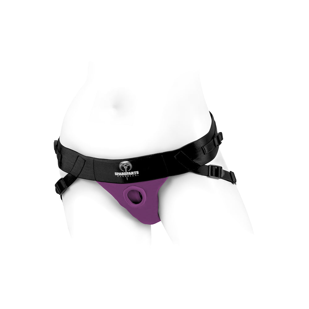 SpareParts Joque Double Strap Harness Purple Size B - Fantasies Boutique