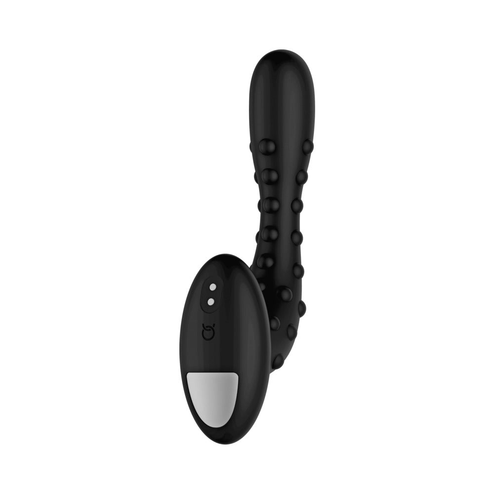 Forto Studded Pro Rechargeable Silicone Vibrating Anal Massager Black - Fantasies Boutique