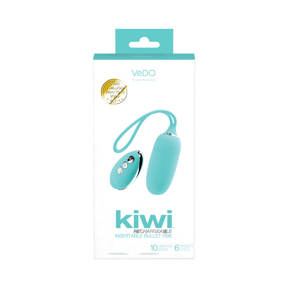 Vedo Kiwi Rechargeable Insertable Tease Me Turquise Bullet - Fantasies Boutique