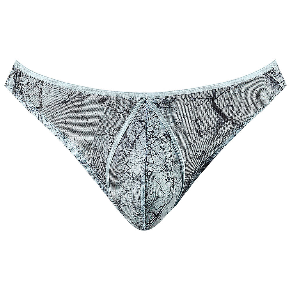 Male Power Marble Mesh Mini Moonshine Silver Blue L/XL