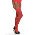 Coquette Sheer Stockings Red O/S - Fantasies Boutique