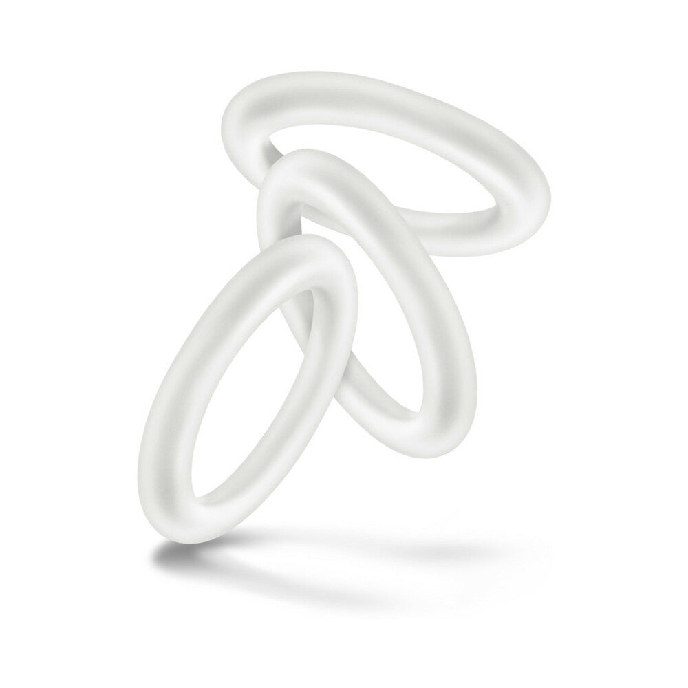 Blush Performance VS2 Pure Premium Silicone Cockrings 3-Pack Small White - Fantasies Boutique