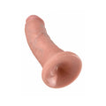 King Cock 8 in. Cock Realistic Dildo With Suction Cup Beige - Fantasies Boutique
