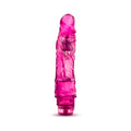 Blush Glow Dicks The Drop Realistic 8.5 in. Vibrating Dildo Pink - Fantasies Boutique