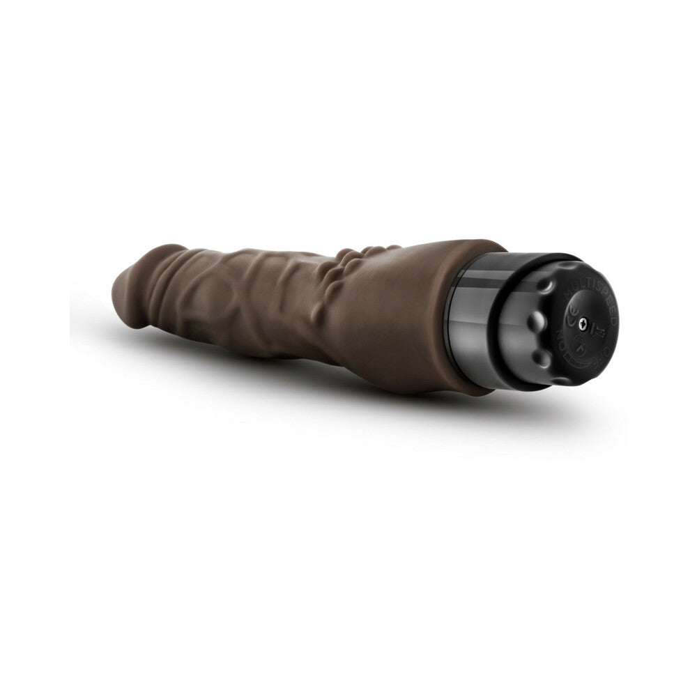 Dr. Skin Vibe 4 Realistic 8 in. Vibrating Dildo Brown - Fantasies Boutique
