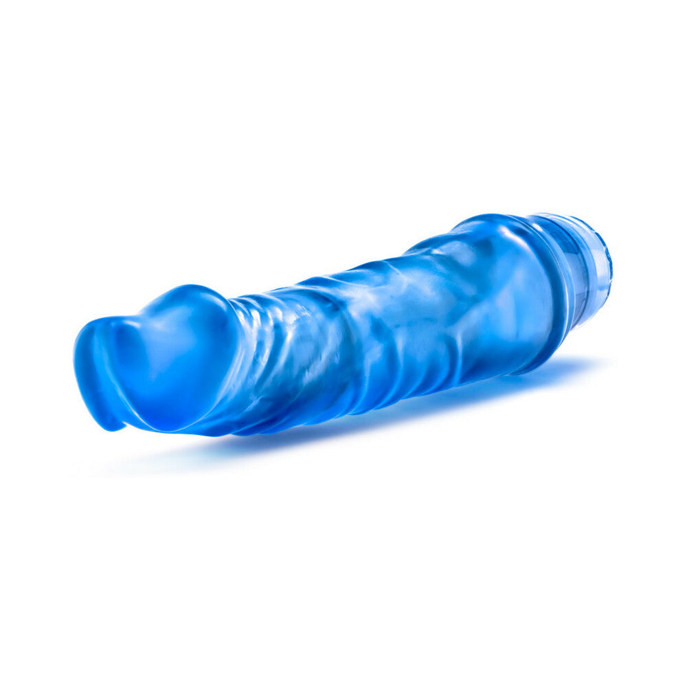 B Yours Vibe 6 Realistic 9.25 in. Vibrating Dildo Blue - Fantasies Boutique