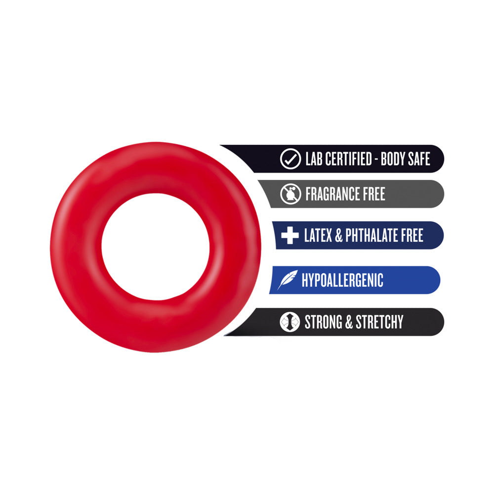 Blush Stay Hard Donut Rings Cockring 2-Pack Red - Fantasies Boutique