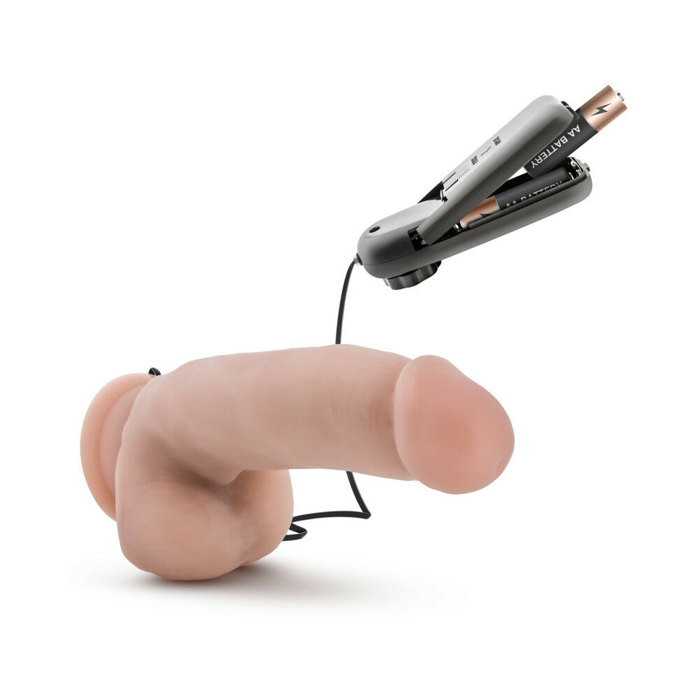 Loverboy The Quarterback 7 in. Vibrating Dildo with Balls Beige - Fantasies Boutique