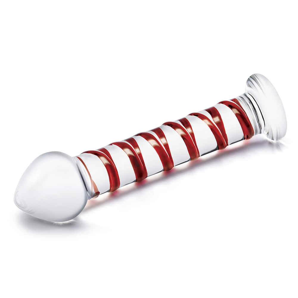 Glas 8 in. Mr. Swirly Glass Dildo - Fantasies Boutique
