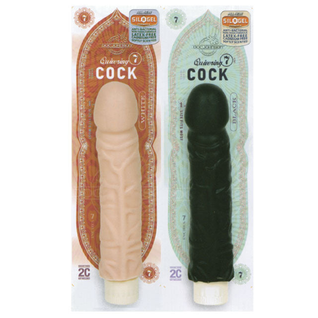 Quivering Cock: 7in.x 1.75in. (Black) - Fantasies Boutique