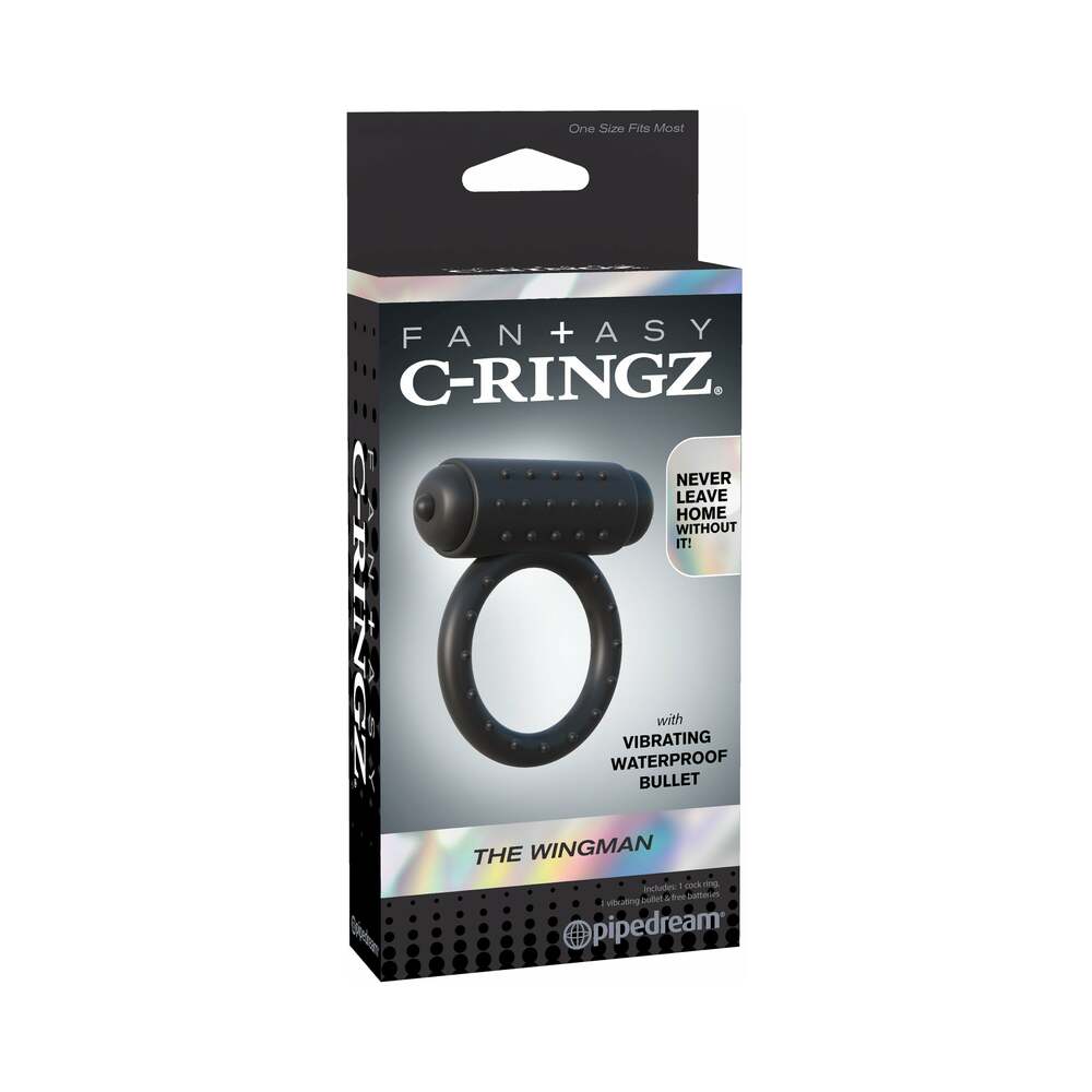 Fantasy C-Ringz The Wingman Vibrating Cockring Black - Fantasies Boutique