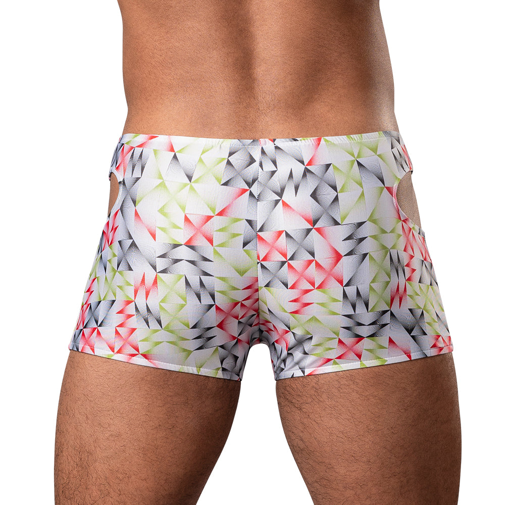 Male Power Cut It Out! Cutout Mini Short Red/Black M