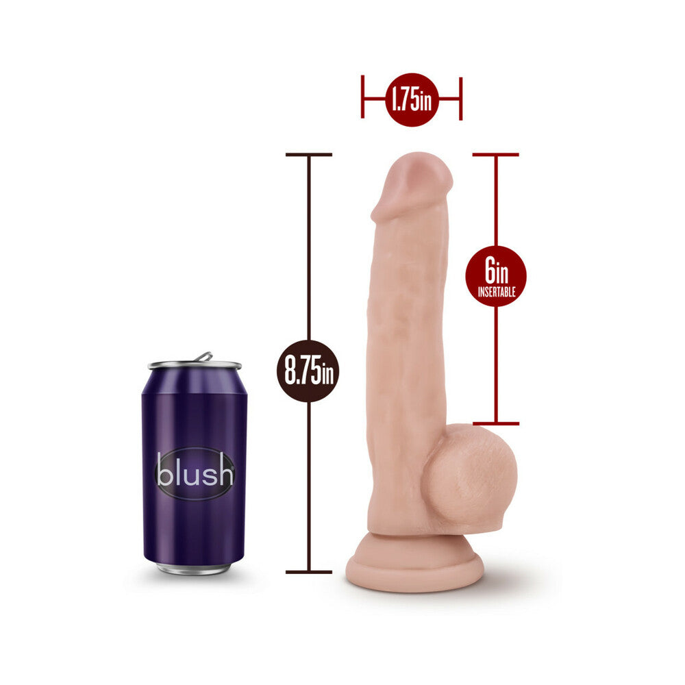 Loverboy Mr. Jackhammer Realistic 8.5 in. Dildo with Balls Beige - Fantasies Boutique
