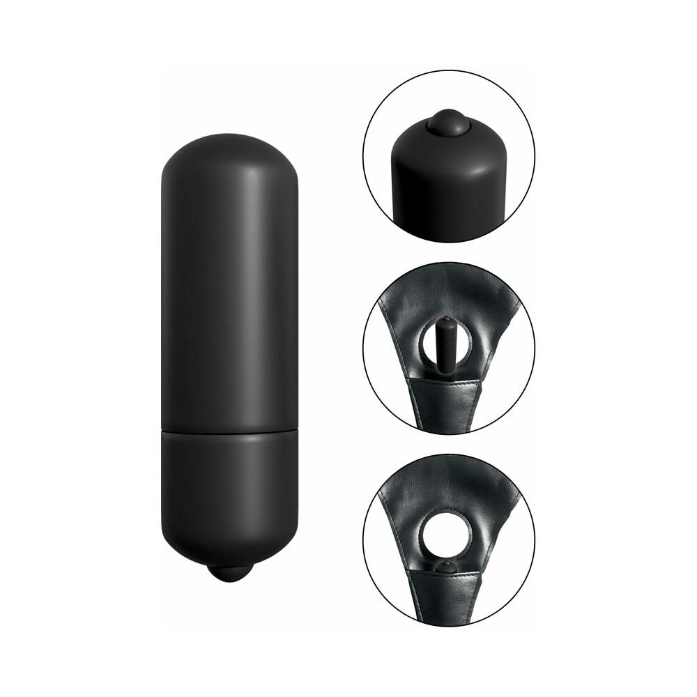 Fetish Fantasy Series 4-Piece Vibrating Strap-On For Him Set Black/Purple - Fantasies Boutique